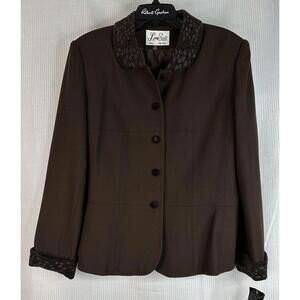NWT Le Suit Paris New York Womens Blazer Jacket Coat Dress Skirt Set Size 14/16